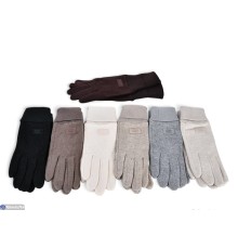Рукавички жіночі на зиму (12 шт. р.сетка 6,5-8,5) мікс  "RUBIBAS"