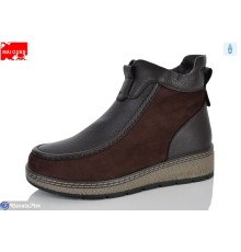 Черевики жіночі на зиму (8 пар р.37-42) коричневий  "Maiguan"