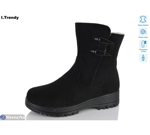 Черевики жіночі на зиму (6 пар р.36-41) чорний  "Trendy"