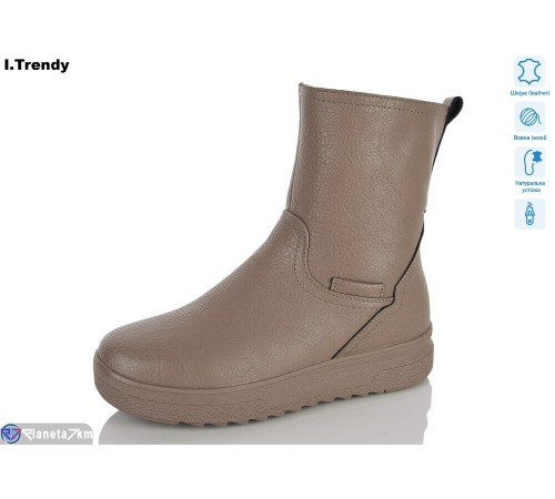 Черевики жіночі на зиму (6 пар р.36-41) коричневий  "Trendy"