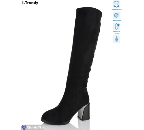 Чоботи жіночі на зиму (6 пар р.36-41) чорний  "Trendy"