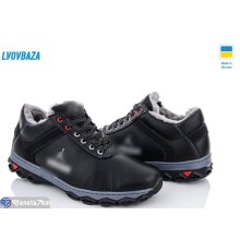 Черевики чоловічі на зиму (8 пар р.40-45) чорний  "LEOBAZA"