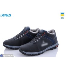 Черевики чоловічі на зиму (8 пар р.40-45) чорний  "LEOBAZA"