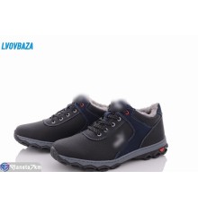 Кросівки чоловічі на зиму (8 пар р.40-45) чорний  "LEOBAZA"