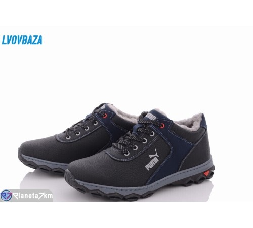 Кросівки чоловічі на зиму (8 пар р.40-45) чорний  "LEOBAZA"