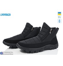 Дутики чоловічі на зиму (8 пар р.40-45) чорний  "LEOBAZA"