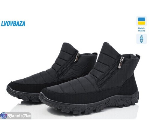 Дутики чоловічі на зиму (8 пар р.40-45) чорний  "LEOBAZA"