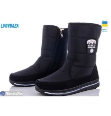 Чоботи жіночі на зиму (6 пар р.37-41) чорний  "LEOBAZA"
