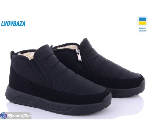 Черевики жіночі на зиму (6 пар р.37-42) чорний  "LEOBAZA"