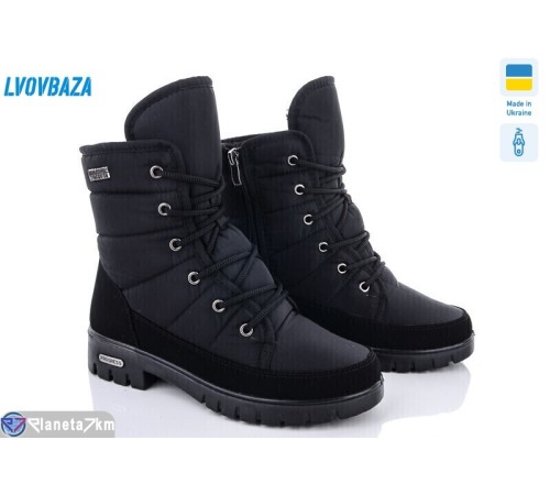 Черевики жіночі на зиму (6 пар р.37-41) чорний  "LEOBAZA"