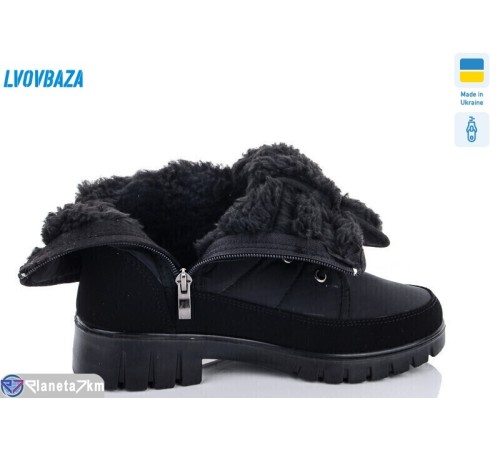 Черевики жіночі на зиму (6 пар р.37-41) чорний  "LEOBAZA"