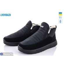 Черевики жіночі на зиму (6 пар р.37-42) чорний  "LEOBAZA"