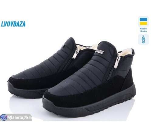 Черевики жіночі на зиму (6 пар р.37-42) чорний  "LEOBAZA"
