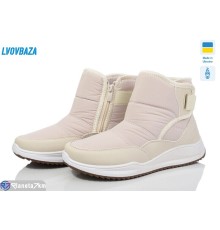 Черевики жіночі на зиму (8 пар р.37-42) бежевий  "LEOBAZA"