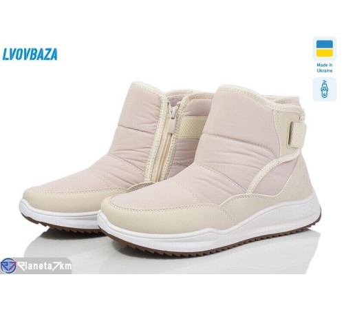 Черевики жіночі на зиму (8 пар р.37-42) бежевий  "LEOBAZA"