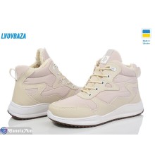 Черевики жіночі на зиму (8 пар р.37-42) бежевий  "LEOBAZA"