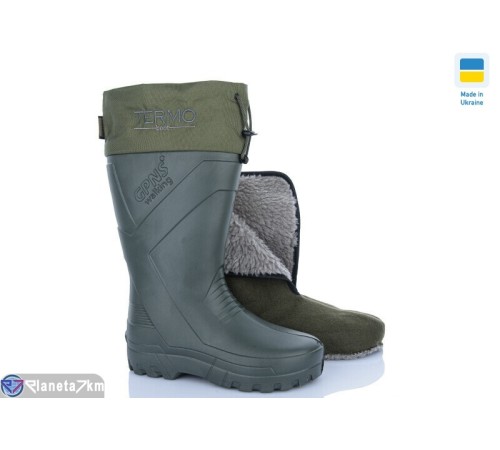 Чоловічі чоботи з піни на зиму (6 пар р.41-45) зелений  "MURMUR"