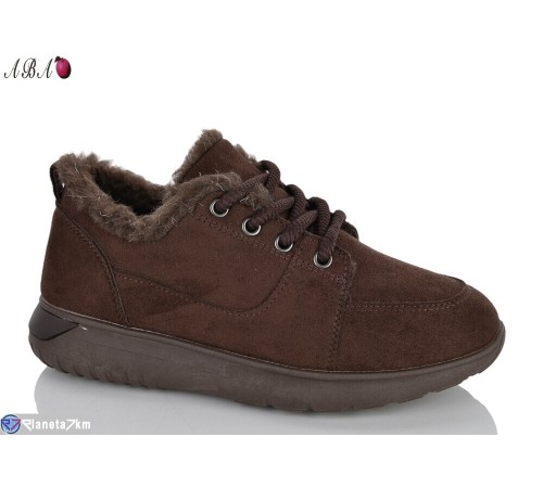 Кросівки жіночі на зиму (8 пар р.37-41) коричневий  "Aba"