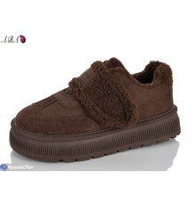 Кросівки жіночі на зиму (8 пар р.36-41) коричневий  "Aba"