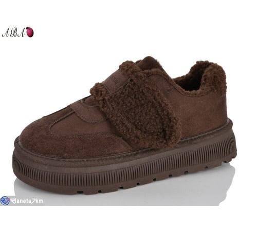 Кросівки жіночі на зиму (8 пар р.36-41) коричневий  "Aba"