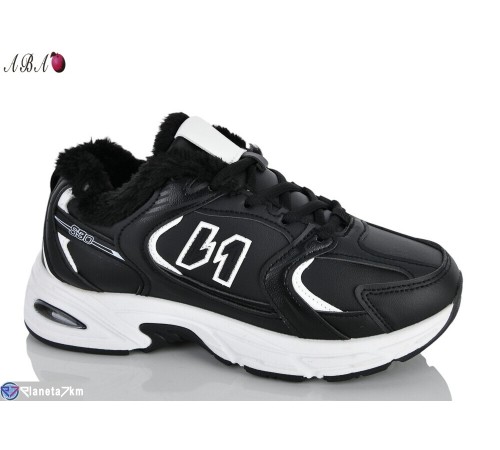 Кросівки жіночі на зиму (8 пар р.37-41) чорний  "Aba"