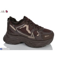 Кросівки жіночі на зиму (8 пар р.37-41) коричневий  "Aba"