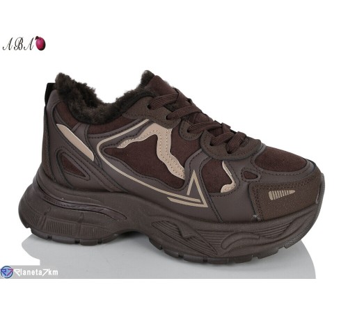 Кросівки жіночі на зиму (8 пар р.37-41) коричневий  "Aba"