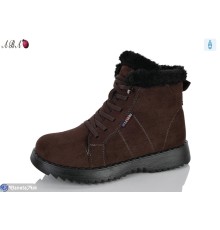 Черевики жіночі на зиму (8 пар р.37-42) коричневий  "Aba"