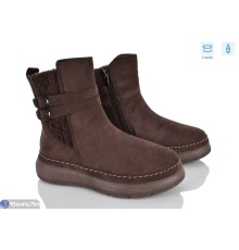 Черевики жіночі на зиму (8 пар р.36-41) коричневий  "CLAN"