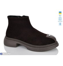 Черевики жіночі на зиму (6 пар р.37-41) коричневий  "LIKA"