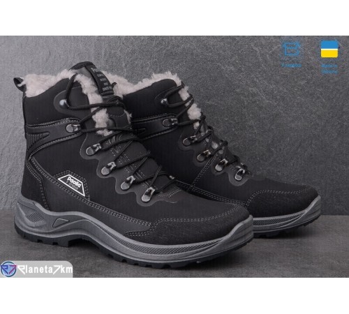 Черевики чоловічі на зиму (8 пар р.40-46) чорний  "OLLA"