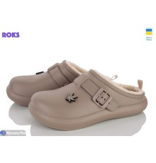 Жіночі сабо на зиму (8 пар р.37-41) коричневий  "Roks"