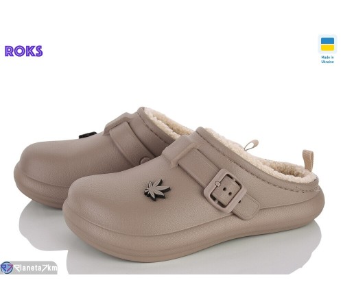 Жіночі сабо на зиму (8 пар р.37-41) коричневий  "Roks"