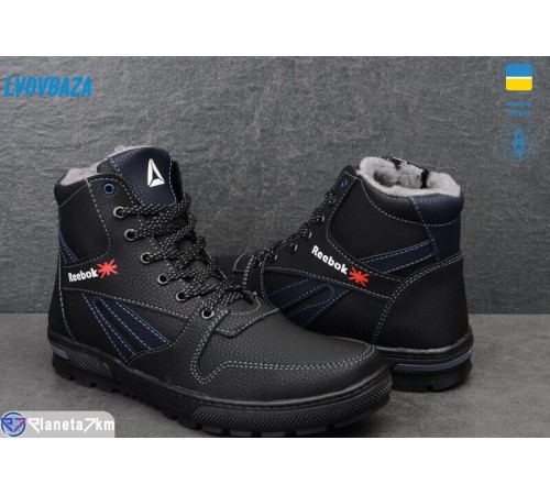 Черевики чоловічі на зиму (8 пар р.40-45) чорний  "LEOBAZA"