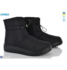 Черевики жіночі на зиму (6 пар р.38-42) чорний  "LEOBAZA"