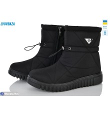 Черевики жіночі на зиму (6 пар р.38-42) чорний  "LEOBAZA"