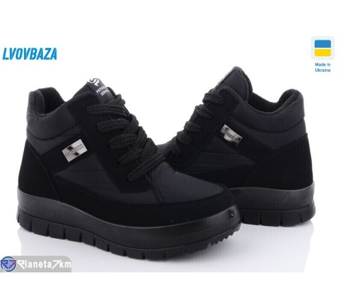 Черевики жіночі на зиму (6 пар р.36-41) чорний  "LEOBAZA"