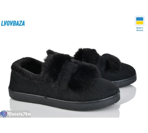 Туфлі жіночі на зиму (6 пар р.37-41) чорний  "LEOBAZA"