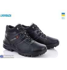 Черевики чоловічі на зиму (8 пар р.40-45) чорний  "LEOBAZA"