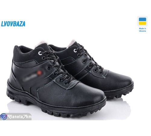 Черевики чоловічі на зиму (8 пар р.40-45) чорний  "LEOBAZA"