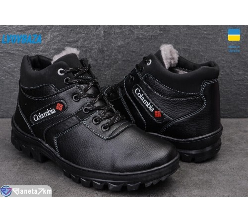 Черевики чоловічі на зиму (8 пар р.40-45) чорний  "LEOBAZA"