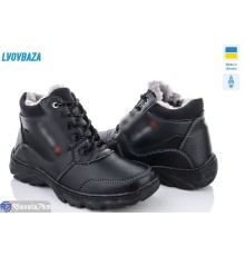 Черевики чоловічі на зиму (8 пар р.40-45) чорний  "LEOBAZA"
