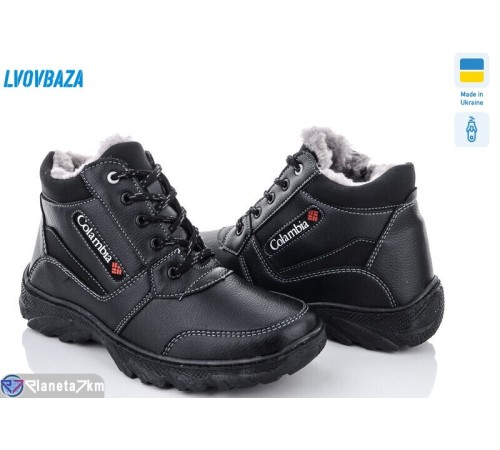 Черевики чоловічі на зиму (8 пар р.40-45) чорний  "LEOBAZA"