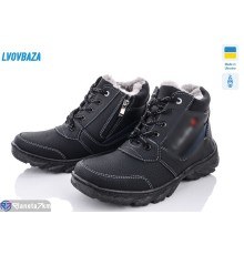 Черевики чоловічі на зиму (8 пар р.40-45) чорний  "LEOBAZA"