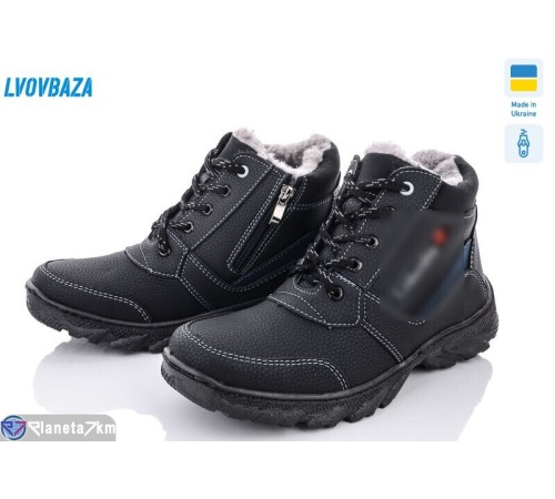 Черевики чоловічі на зиму (8 пар р.40-45) чорний  "LEOBAZA"