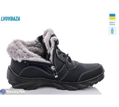 Черевики чоловічі на зиму (8 пар р.40-45) чорний  "LEOBAZA"