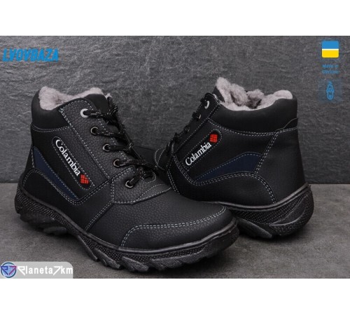 Черевики чоловічі на зиму (8 пар р.40-45) чорний  "LEOBAZA"