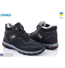 Черевики чоловічі на зиму (8 пар р.40-45) чорний  "LEOBAZA"
