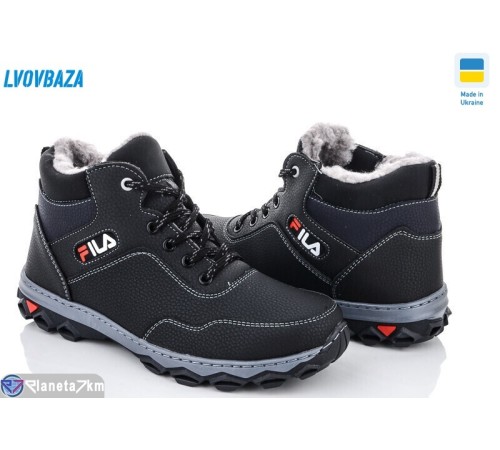 Черевики чоловічі на зиму (8 пар р.40-45) чорний  "LEOBAZA"