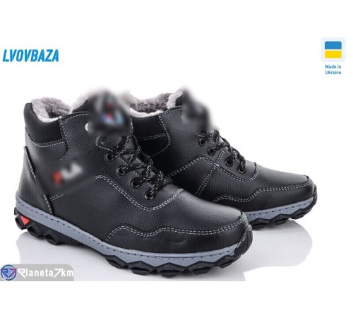 Черевики чоловічі на зиму (8 пар р.40-45) чорний  "LEOBAZA"